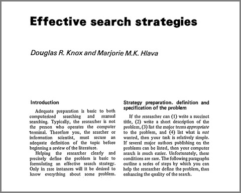 <B>8. Effective search strategies</b>